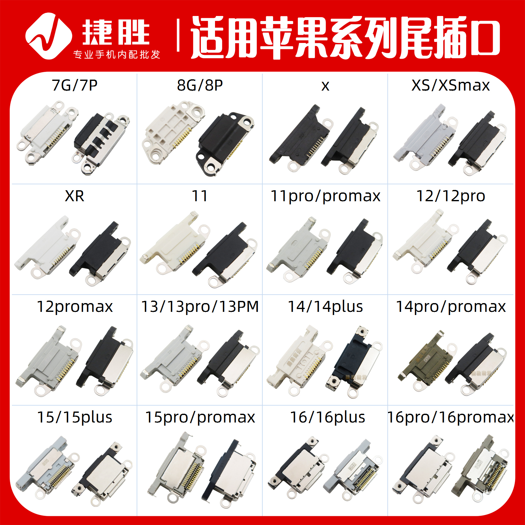适用苹果系列单尾插口