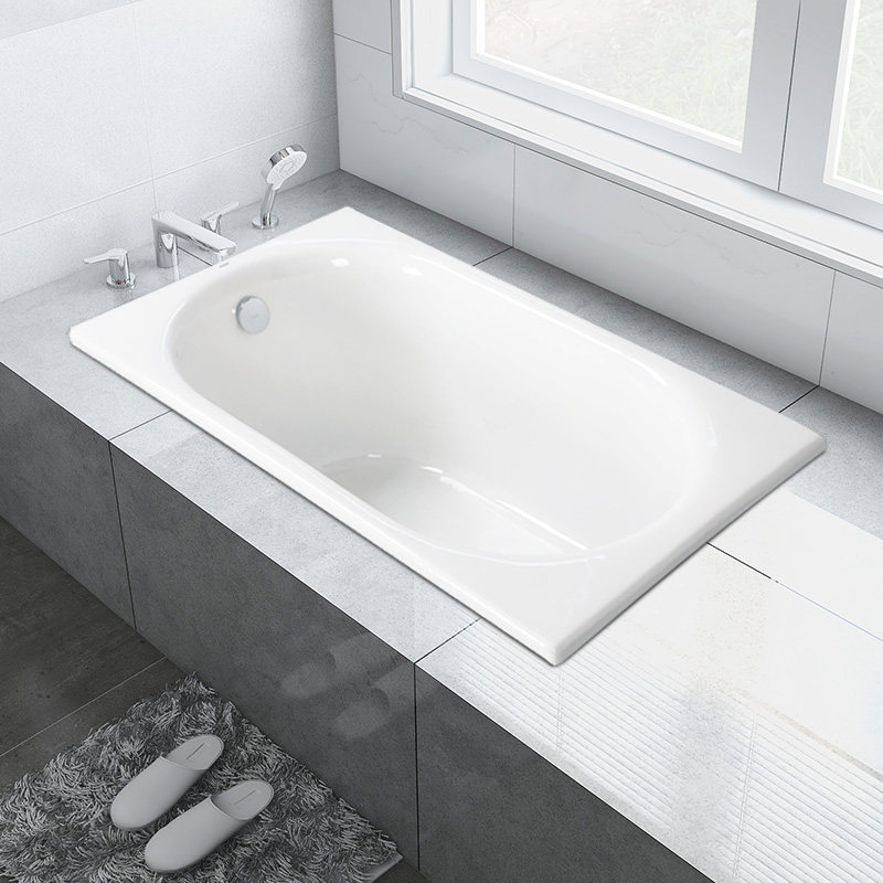 TOTO铸铁浴缸FBY1380P 嵌入式铸铁浴缸1.3米加深家用泡澡浴缸搪瓷