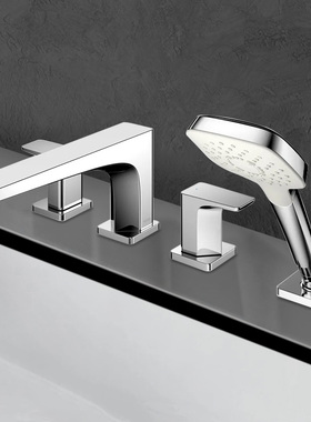 TOTO缸边龙头花洒TBG07305/07202铜合金冷热水双把三孔8寸水龙头