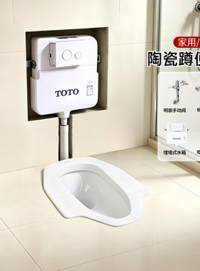 TOTO蹲便器CW8RB+SWN570家用卫生间水箱防臭蹲坑大便器(13)