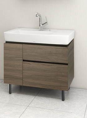 TOTO浴室柜组合LBEA080/090/100RMD一体陶瓷台盆加宽置物区