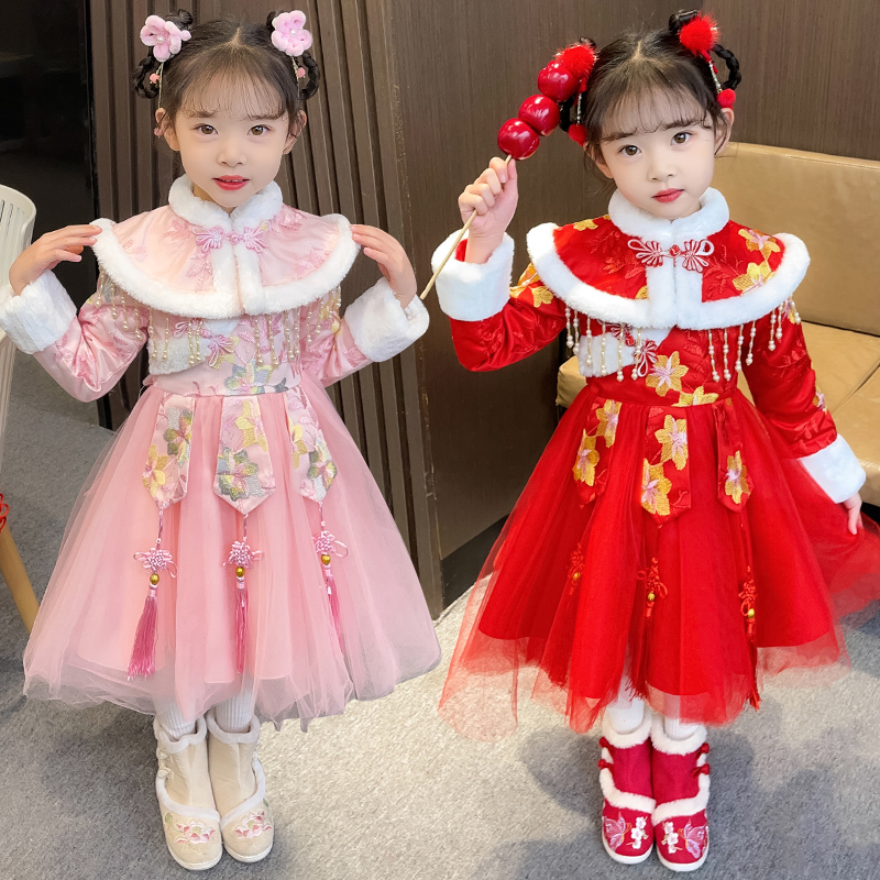 淘彩彤女童汉服连衣裙