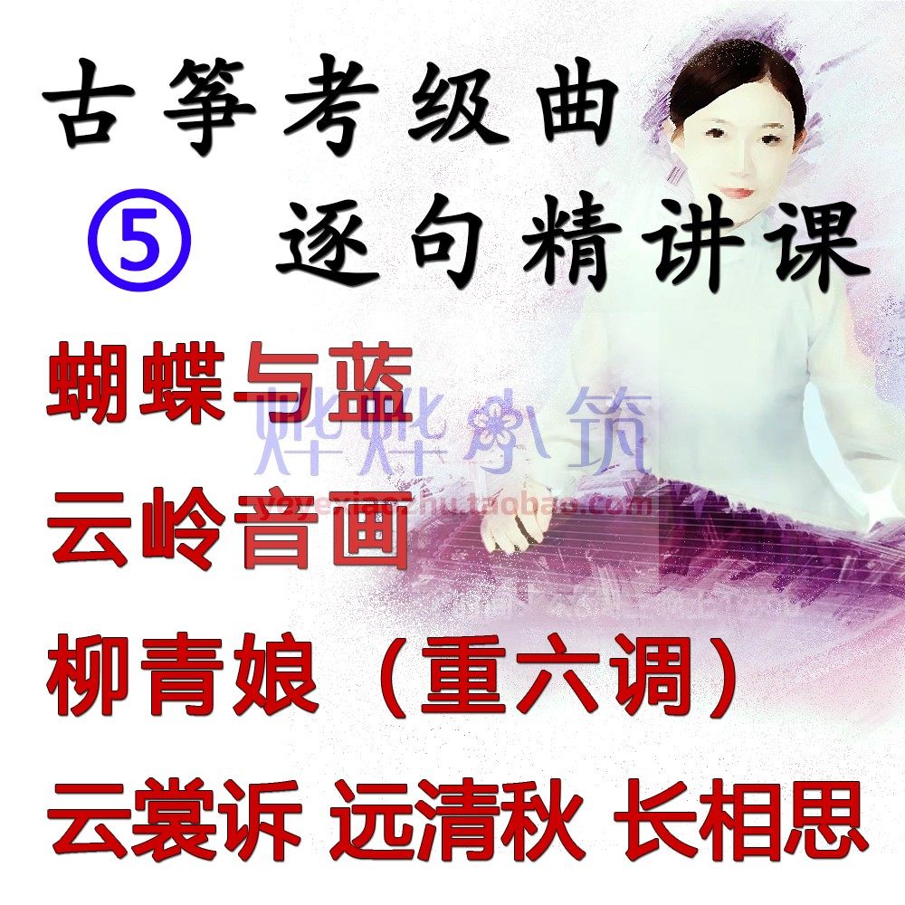 赵真古筝精讲陪练长相思云岭音画远清秋云裳诉蝴蝶与蓝柳青娘重六