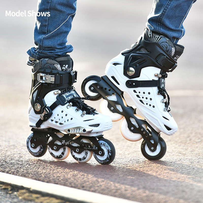 费斯轮滑鞋成人男初学者平花鞋直排轮女溜冰鞋自由式E8单排平滑鞋