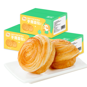 易美佳原味手撕面包 400g*3 宿舍办公室早餐糕点食品整箱零食点心