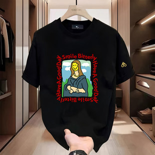 上衣休闲风 T恤女卡通印花圆领宽松百搭美式 Moose 剪刀短袖