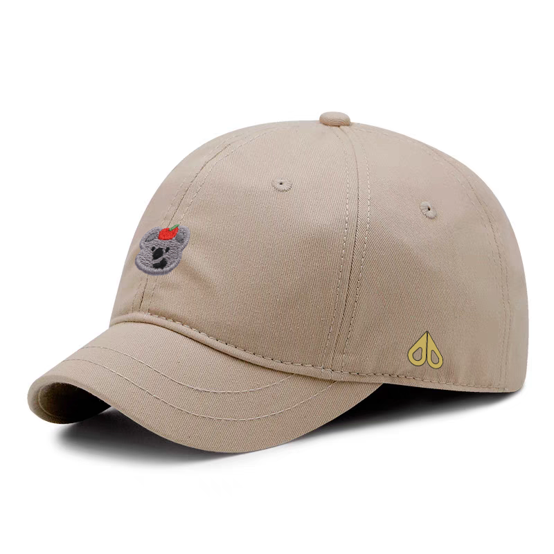 剪刀四季MOOSE新款小众简约百搭小熊刺绣男女款硬顶显脸小棒球帽