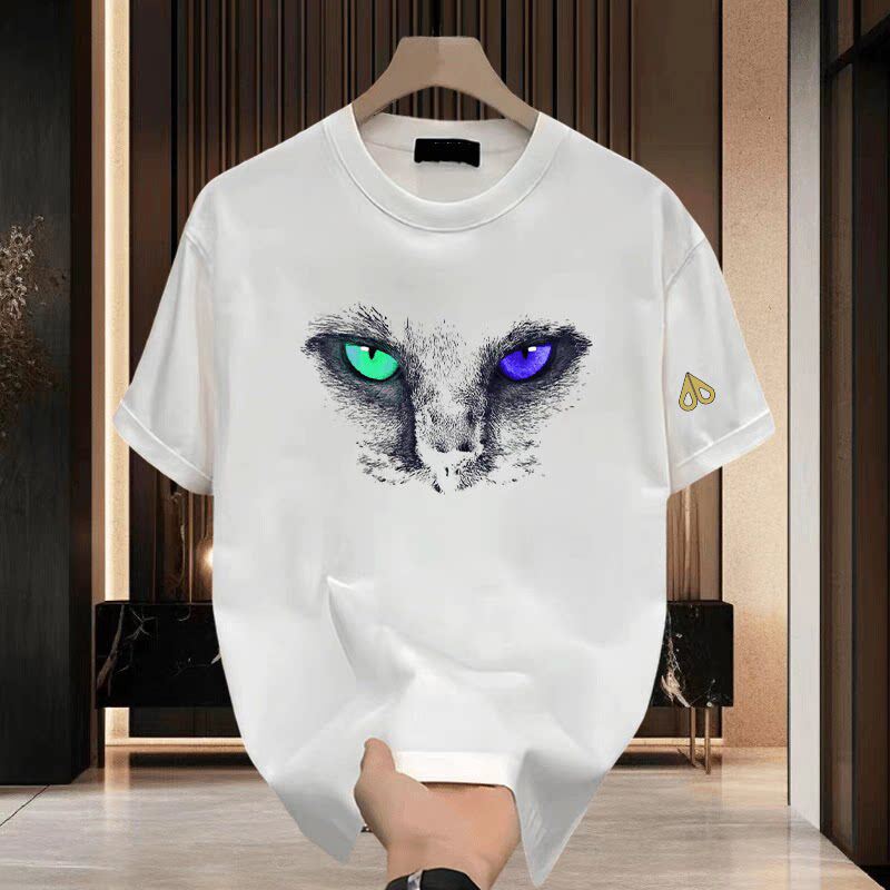 剪刀四季潮牌短袖T恤男女同款夏季宽松百搭圆领印花上衣潮流单品