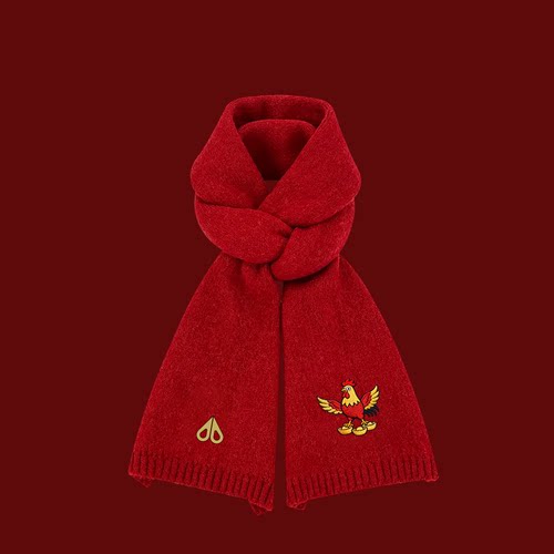 剪刀四季二次休闲针织围巾男女同款情侣秋冬季保暖围脖鸡年限定潮