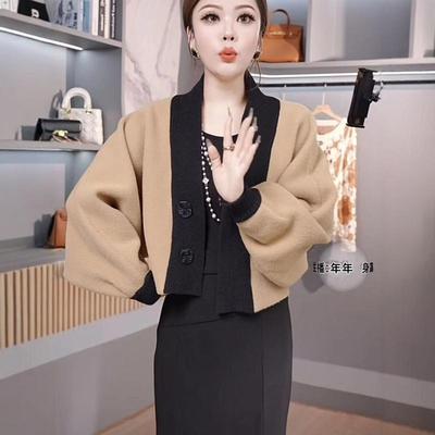 短款毛衣开衫外套女春秋季