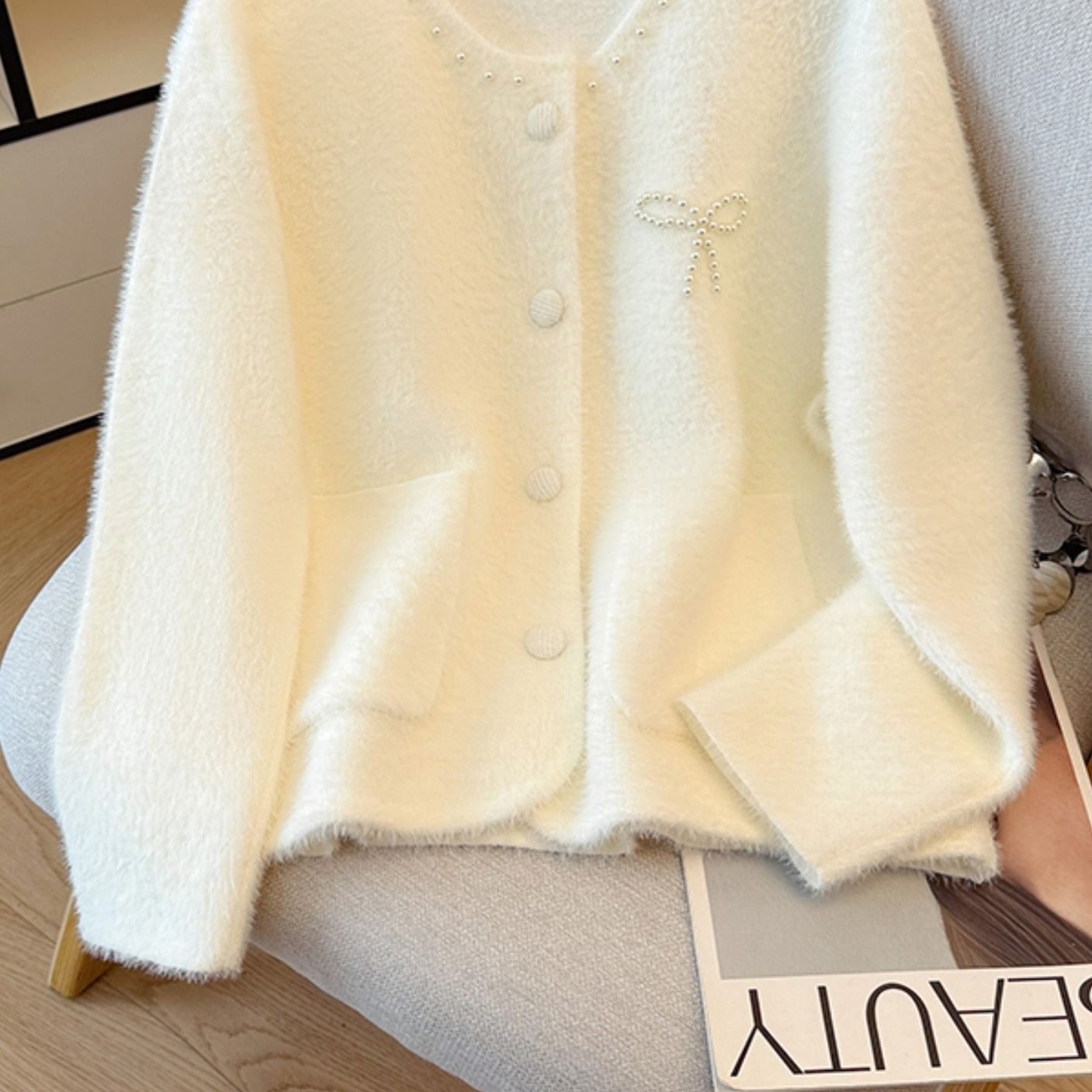 小香风针织开衫外套女秋冬