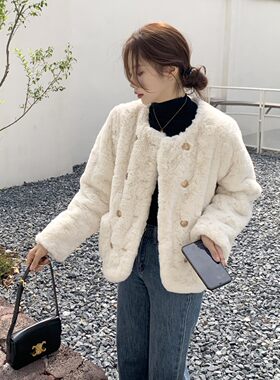 小香风羊羔毛外套女2025冬季
