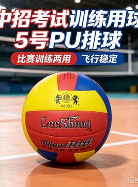 利生五号排球6003中考专用排球5号软吸湿PU革丁基内胆中学生排球