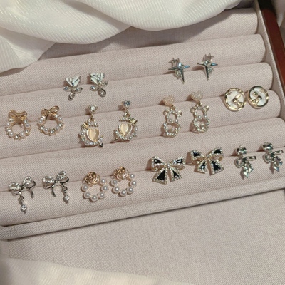 宠粉福利款~1元清仓耳饰耳环2025春款小众设计感轻奢耳钉耳夹发夹