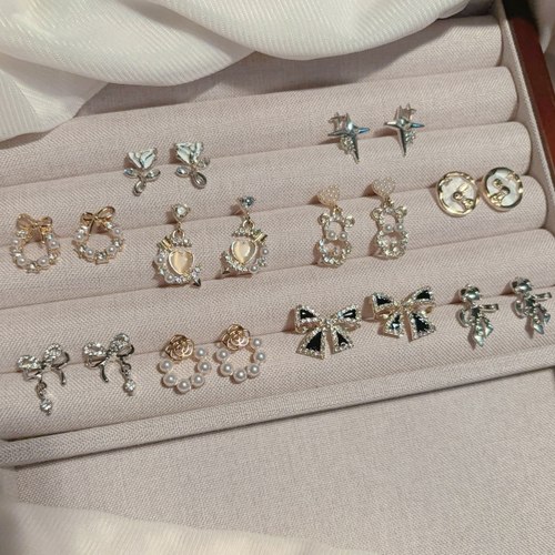 宠粉福利款~1元清仓耳饰耳环2025春款小众设计感轻奢耳钉耳夹发夹