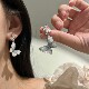 适合夏天 碎冰蝴蝶耳钉森系超仙高级感少女清新耳环耳夹无耳洞