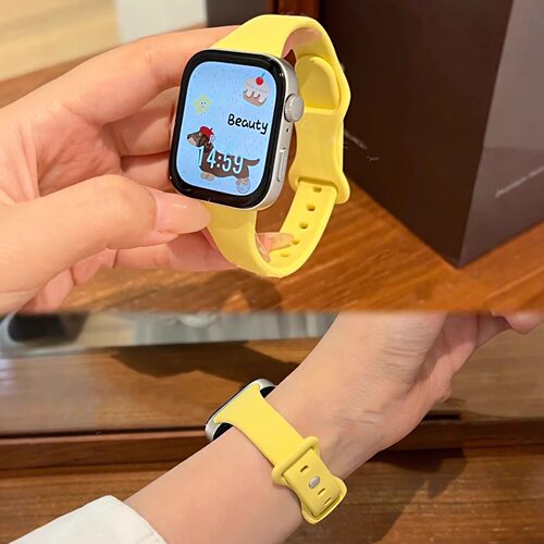 夏天奶黄小蛮腰柔软硅胶表带适用华为FIT5Fit3watchFit5Pro高质感
