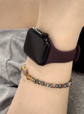 适用iWatchs11显白小蛮腰液态硅胶表带苹果AppleWatchS1098se运动