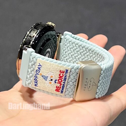 Happy礼帽小狗编织磁吸表带适用华为GT5GT4手表Watch3progt32Fit3