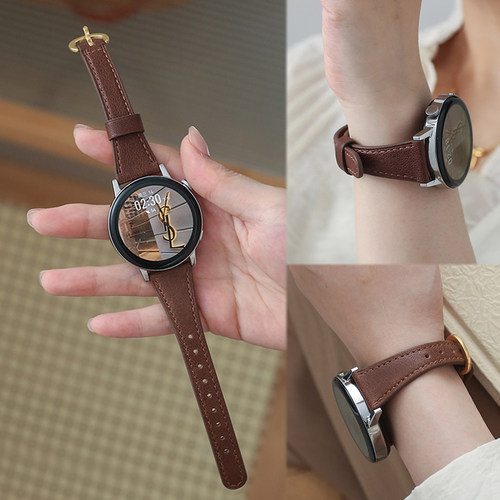 新款真皮马蹄扣表带适用于华为GT5手表watch43gt4GT3gt21高级Fit3