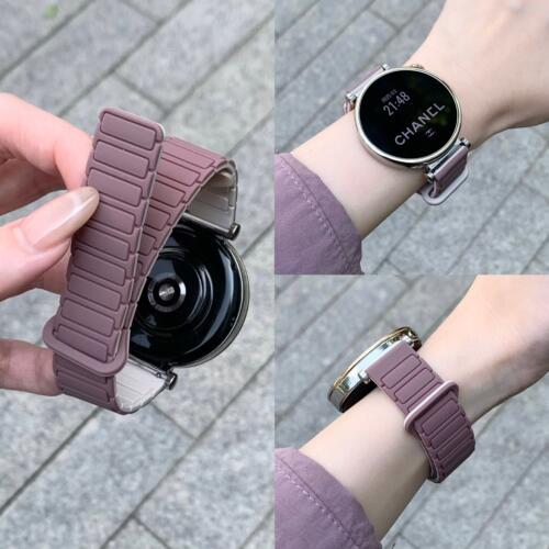 适用华为GT6张婧仪同款三株硅胶磁吸表带watch5GT5GT4gt3Fit5透气