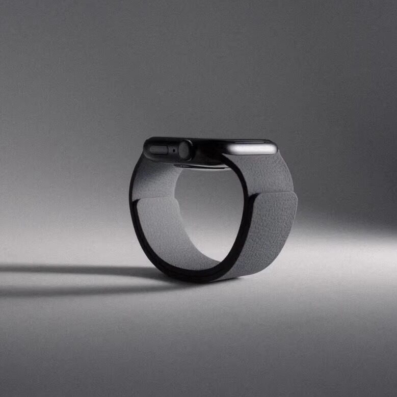 简约荔枝纹硅胶软磁吸表带适用华为Fit5/FIT4苹果S11iwatch10通用