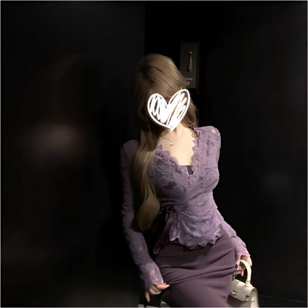 紫色韵味温柔v领蕾丝开衫高级感绝美开衫吊带连衣裙春夏季两件套
