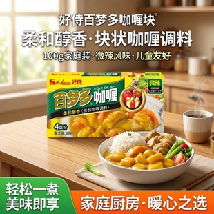 好侍百梦多咖喱块咖喱酱100g牛肉鸡肉料理包儿童家用黄咖喱块