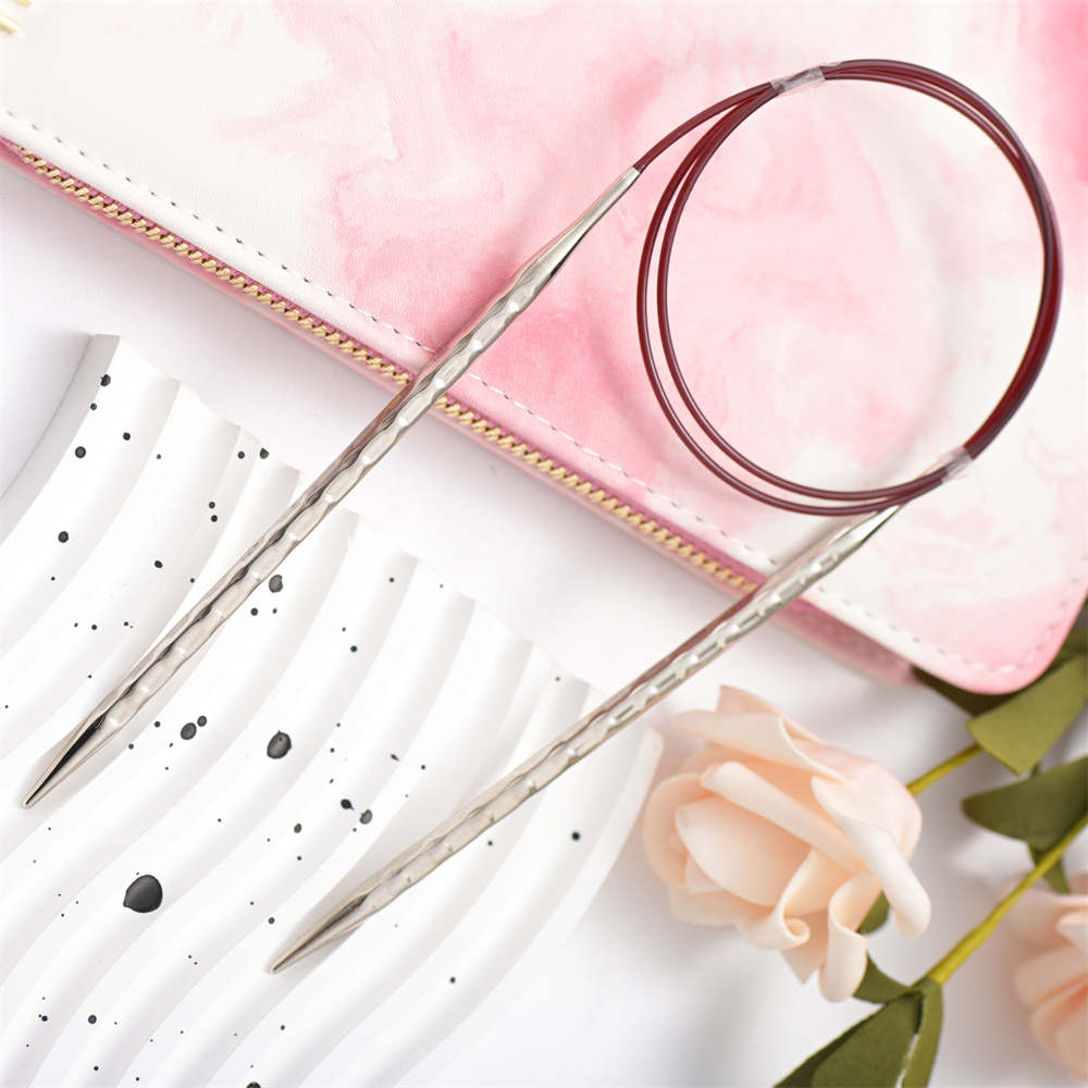 潮钩牌环形针方针手工编织螺旋毛衣针40/60/80/100/120cm整套11付