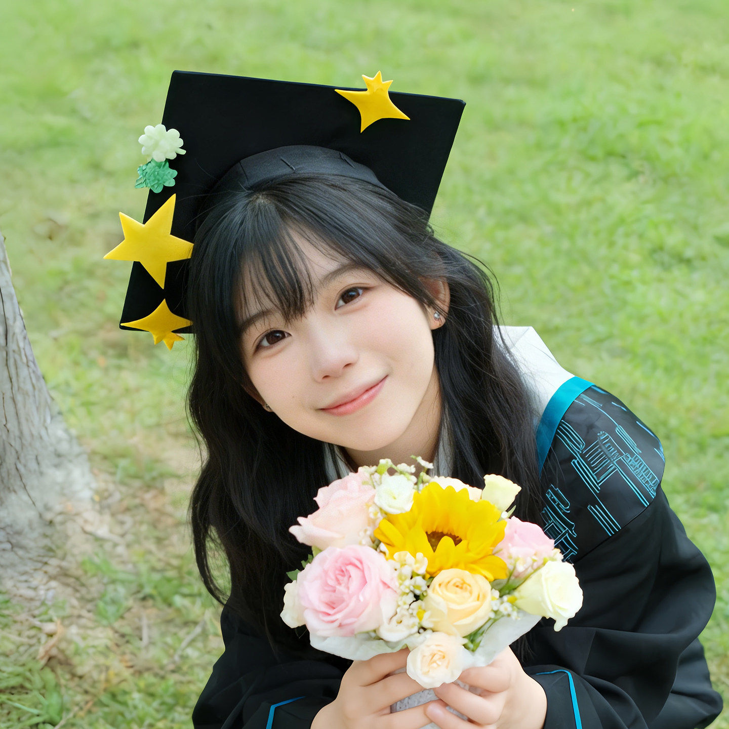 学士帽装饰品diy星星发夹甜美可爱帽子固定发卡学士服毕业季头饰