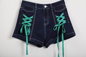 朵以正品夏装新款时尚个性绑带牛仔短裤修身显瘦热裤34DX206069