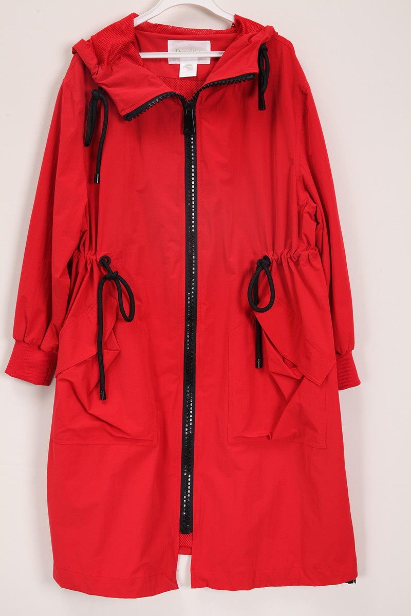 正品朵以春装新款休闲个性百搭宽松中长款风衣连帽外套34dc726037