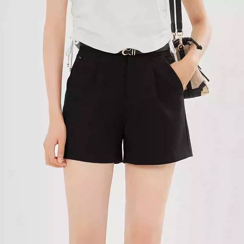 朵以高腰西装裤短裤百搭