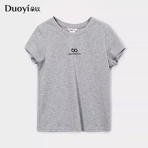 朵以日常百搭休闲短袖T恤上衣
