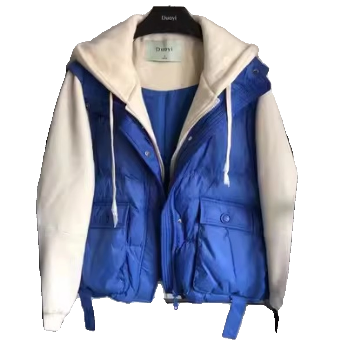 朵以休闲拼接卫衣外套