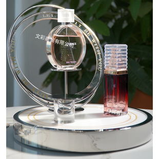 商场护肤品香水展示架化妆品美妆类展台不锈钢直播间陈列架定制