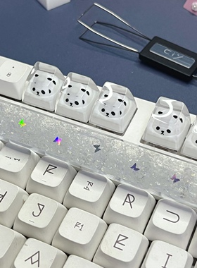 透光冰晶键帽ESC  Enter/Shift 6.25蝴蝶空格键游戏机械键盘键帽