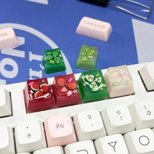 水果键帽透光十字轴键盘键帽