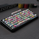 涂鸦多巴胺风格 OEM高兼磁轴等机械键盘 侧刻透光键帽PBT热升华个性