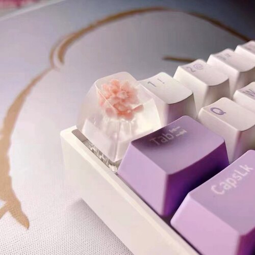 2026新款透明花朵键帽手工定制