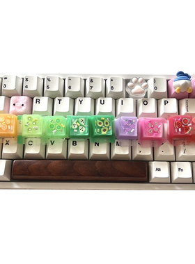 粉色草莓紫色葡萄水果键帽R4 Esc十字轴游戏机械键盘键帽个性礼物