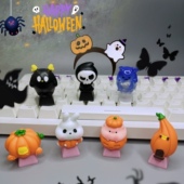 手工树脂卡通透光水晶幽灵南瓜键帽万圣节机械键盘ESC键帽 包邮