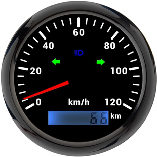 gps速度表85mm控制开关7色背光摩托车高精度仪表仪测120KM到200KM