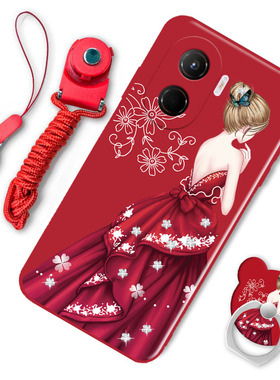 适用华为荣耀X40i手机壳红色女新款HonorX40i软套硅胶DIO-AN00个性卡通男网红潮可爱DIO-ANOO全包边磨砂防摔