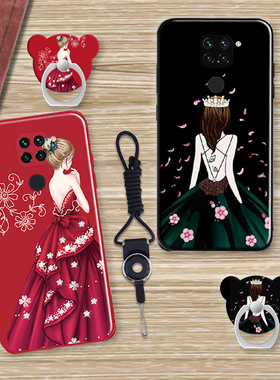 红米10x手机壳卡通个性创意小米redmi10x保护套镜头全包4G版防摔软硅胶10X4G新品外壳男女潮1ox网红情侣红色