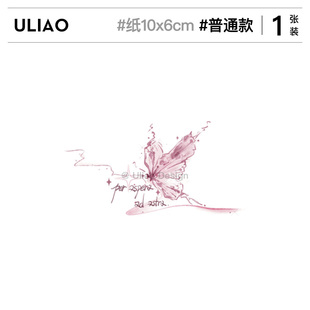 ULIAO穿越逆境抵达繁星 蝴蝶纹身贴防水持久彩色小清新ins风英文