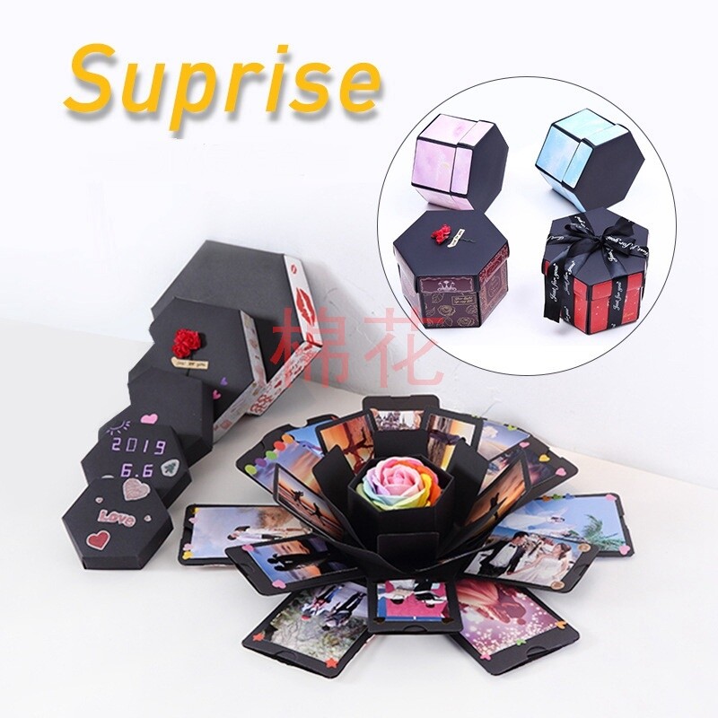 wedding boxes surprise explosion box diy handmade scrapbook