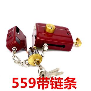 固力木门锁老式房门锁防盗门锁双舌门锁外装木门锁双保险锁大门锁