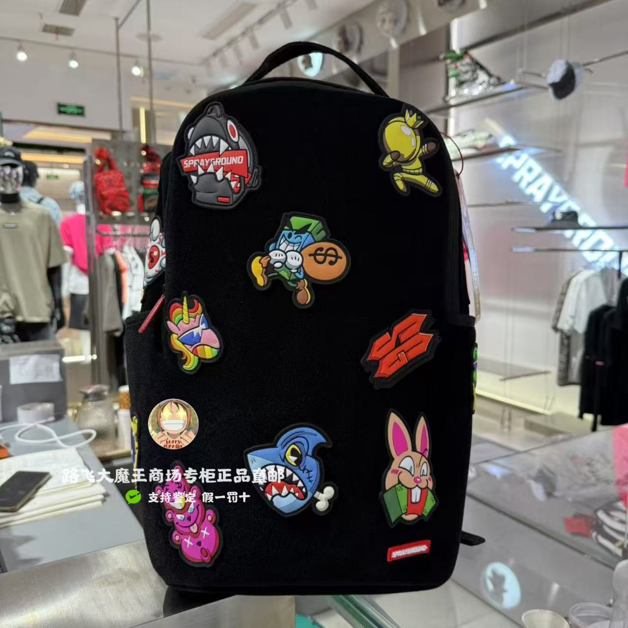 SprayGround鲨鱼专柜正品25新款W1135805男女款时尚个性双肩背包