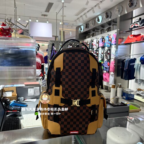 SprayGround专柜正品 双肩包W1225802鲨鱼嘴男女背包潮牌大容量潮